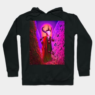 Trippy Animal Skull Robed Figure Hoodie